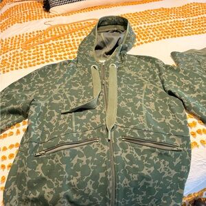 CAbi Green Camouflage Zip Hoodie